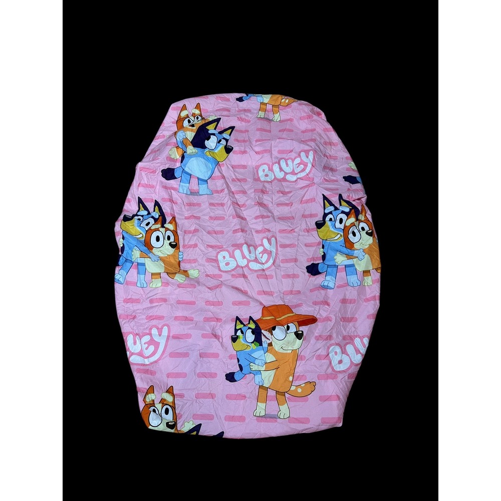 Bluey Bingo Pink Character Print Elasticized Baby Crib Fitted Sheet
